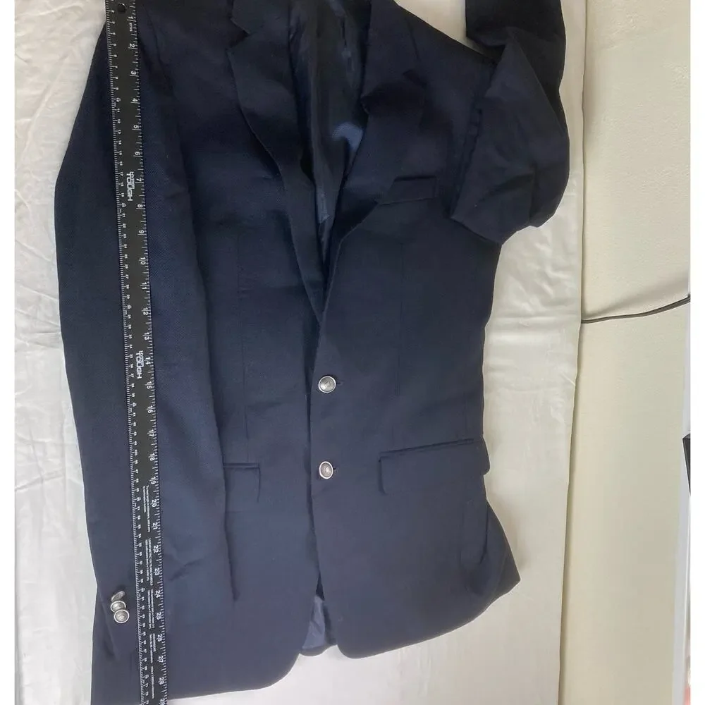 Joseph Abboud Blazer Mens 42 R ? Navy Blue REDA Italian Wool Buttons Super 110's
